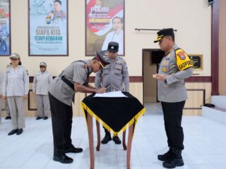 Pimpin Upacara Sertijab Kapolsek Srengat, Ini kata Kapolres Blitar Kota