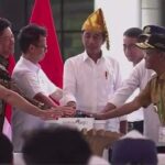 Bupati Limi Mokodompit Dampingi Presiden Jokowi Resmikan Bandara Kabupaten Bolmong