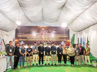 Resmi Di Tutup, Pleno Penetapan Hasil Rekapitulasi Pengitungan Suara Pemilu 2024 Tingkat Kabupaten Bolmong Utara