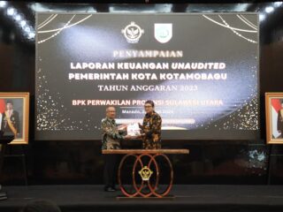Wali Kota Asripan Nani Serahkan LKPD Unaudited Tahun 2023 kepada BPK Perwakilan Sulut