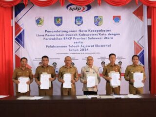 Wali Kota Asripan Nani Tanda Tangani Nota Kesepakatan Dengan BPKP Sulut