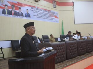 Asripan Nani Hadiri Rapat Paripurna Penyampaian Rekomendasi LKPJ Wali Kota Kotamobagu 2023