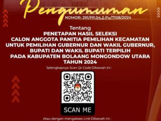 KPU Bolmong Utara Umumkan Hasil Seleksi Anggota PPK, Ini Daftar Nama Yang Lulus