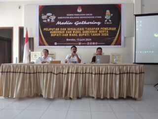 Sosialisasikan Tahapan Pikada Tahun 2024, KPU Bolmong Utra Gelar Media Gathering