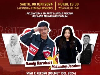 Dandy Barakati siap Hibur Masyarakat Bolmut Di acara  Launching Pilkada Serentak 2024