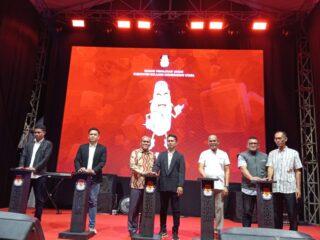 KPU Bolmong Utra perkenalkan Jingle Dan Maskot Di Acara Louncing Pilkada Bolmut Tahun 2024 