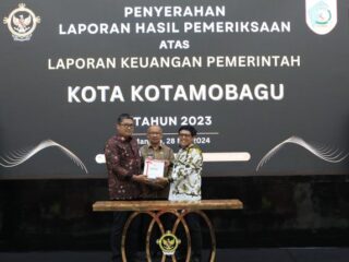 Wakil Ketua DPRD Kotamobagu Hadiri Penyerahan LHP 2023 di Kantor BPK RI Perwakilan Sulut