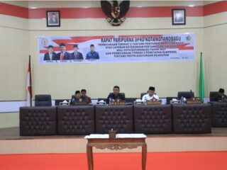 DPRD Kotamobagu Gelar Rapat Paripurna Penyampaian Rekomendasi LKPJ Wali Kota Tahun 2023