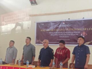 KPU Bolsel Gelar Sosialisasi Tahapan Pilkada di Kecamatan Pintim