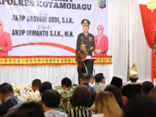 Wali Kota Asripan Nani Hadiri Kenal Pamit Kapolres Kotamobagu