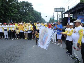 Berkolaborasi dengan Yamaha Indonesia, Pemkab Asahan Gelar Gerak Jalan Santai