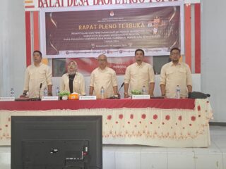 KPU Bolsel Gelar Rapat Pleno Terbuka, Susun DPS Pilkada Serentak 2024