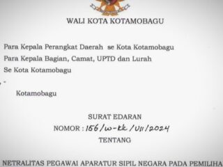 Pemkot Kotamobagu Tegaskan Netralitas ASN dalam Pilkada Serentak 2024