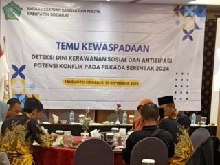 Bakesbangpol Sidoarjo Gelar Temu Kewaspadaan Deteksi Dini Kerawanan Sosial