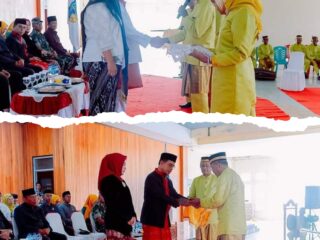Pemberian Gelar Adat Kepada Penjabat Bupati Bolaang Mongondow Utara Lama dan Penjabat Bupati Bupati Bolaang Mongondow Utara Baru 