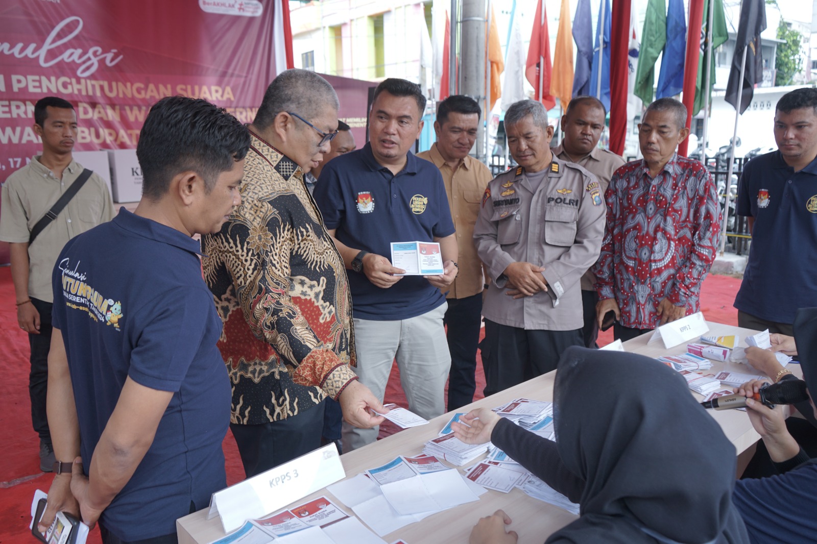 Pj Sekdakab Asahan Hadiri Simulasi Pemungutan dan Penghitungan Suara