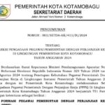 Pemkot Kotamobagu Buka Seleksi PPPK untuk Lulusan SLTA