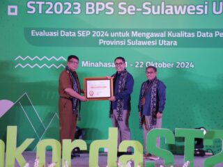 Wali Kota Abdullah Terima Penghargaan Indeks Pembangunan Statistik Kategori Baik 2024