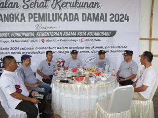 Wali Kota Abdullah Mokoginta Hadiri Jalan Sehat Kerukunan Pemilukada Damai