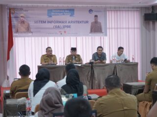Pembukaan Sosialisasi dan Bimbingan Teknis SIA SPBE di aula hotel Antariksa Kisaran, Selasa (12/11/2024).(Foto: Dicky)
