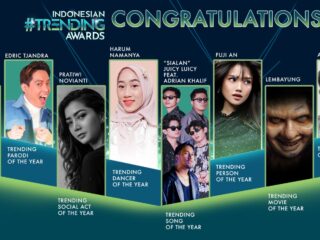 Ponidi dan AA Drawing Bawa Pulang Trofi Indonesian Trending Awards!