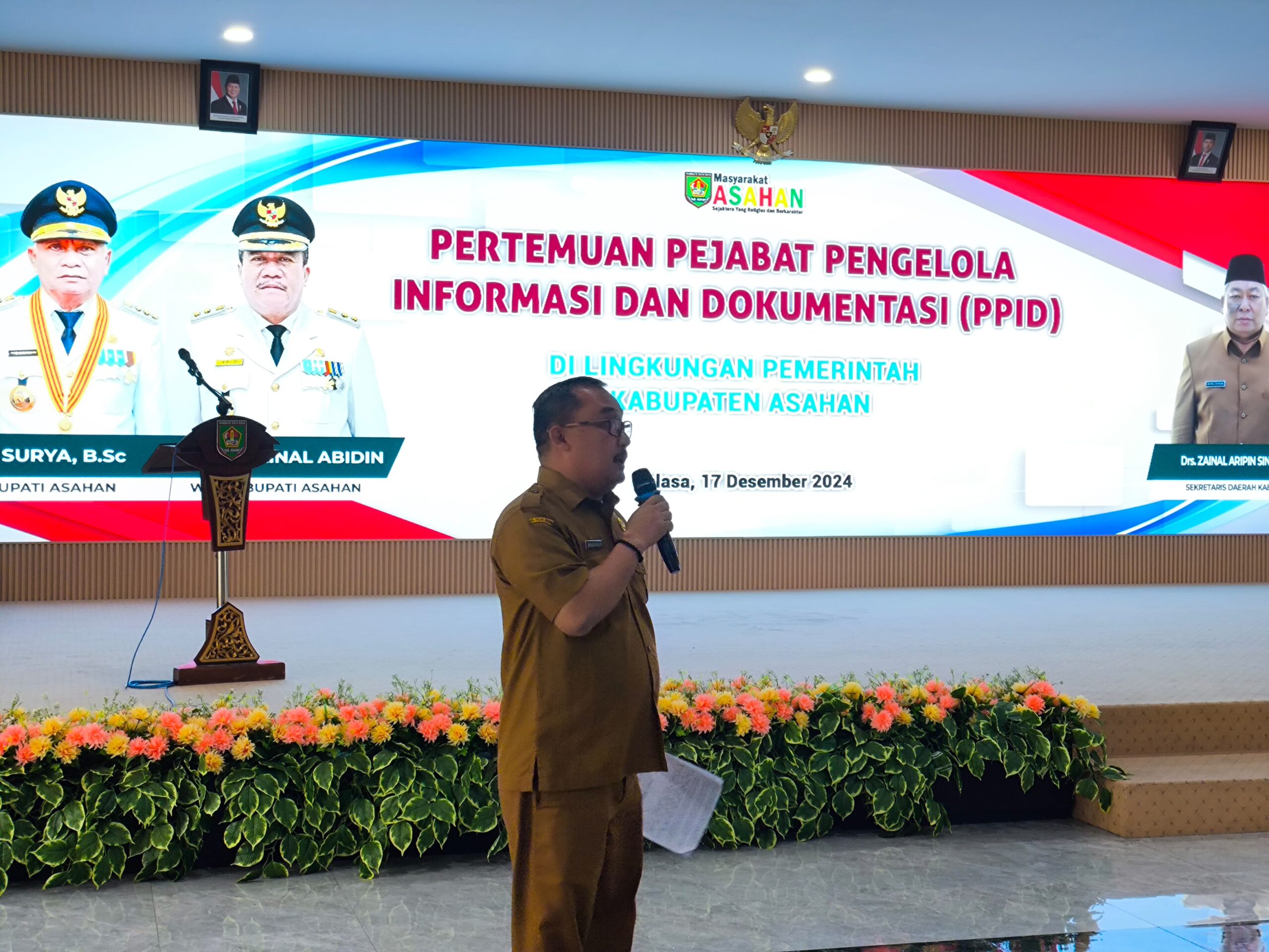 Sekretaris Daerah Kabupaten Asahan Buka Pertemuan Pejabat Pengelola Informasi dan Dokumentasi 