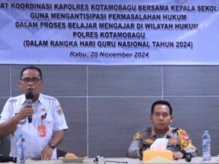 Sambut Hari Guru Nasional, Disdik Kotamobagu Gelar Rakor bersama Polres