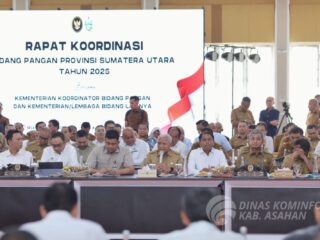 Bupati dan Wakil Bupati Asahan Ikuti Rakor Bidang Pangan Provinsi Sumatera Utara Bersama Menteri Kordinator Bidang Pangan Indonesia