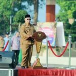 Apel Perdana Bupati dan Wakil Bupati Blitar, Ajak ASN Wujudkan Visi Berdaya dan Berjaya Juga Efisiensi Anggaran