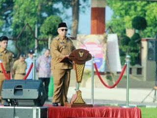 Apel Perdana Bupati dan Wakil Bupati Blitar, Ajak ASN Wujudkan Visi Berdaya dan Berjaya Juga Efisiensi Anggaran