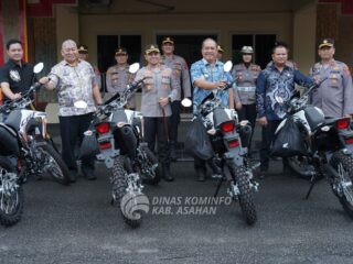 Pemerintah Kabupaten Asahan Serahkan 4 Unit Sepeda Motor ke Polres Asahan 