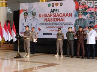 Pemkab Sidoarjo Gelar Apel Kesiapsiagaan Nasional Satpol PP, Satlinmas, dan Damkar