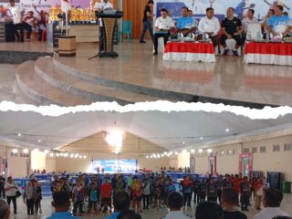Peresmian Turnamen Tenis Meja Piala Gubernur Sulut, Ini Pesan Bupati Sirajudin Lasena