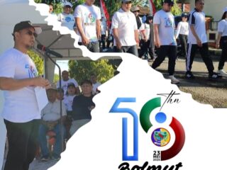 Sambut HUT Kabupaten Bolmut ke-18, Pemkab Bolmut Canangkan Senam Bersama Dan Jalan Sehat