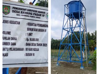 Kades Rawang Pasar IV Disinyalir Gunakan Bahan Bekas Bangun Sumur Bor