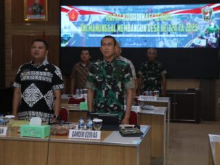 Wakil Bupati Asahan Ikuti Rakornis TNI Manunggal Membangun Desa (TMMD) ke-124