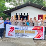 Polres Bitung Gelar Bhakti Sosial Bedah Rumah Sambut Hari Bhayangkara ke-79