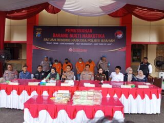 Kapolres Asahan Pimpin Pemusnahan 49.712,27 gram Narkotika Jenis Sabu 