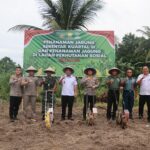 Polres Bitung Ikuti Zoom Ketahanan Pangan dan Penanaman Jagung Serentak