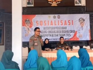 Satpol PP Kabupaten Blitar Sosialisasi Bahaya Rokok Ilegal
