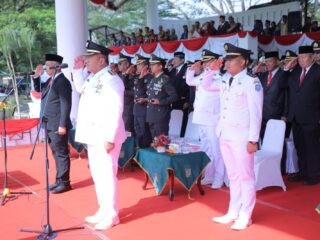 Bupati Asahan Pimpin Upacara Penaikan Bendera HUT ke-80 RI