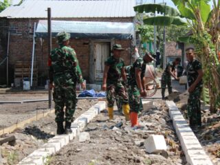 Perbaiki Jalan Desa Kedondong, Satgas TMMD ke-126 Kodim 0816 Tuai Apresiasi Warga