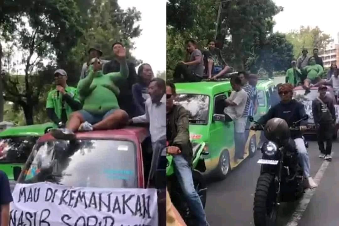 Ribuan Sopir Angkot Kepung Balai Kota Bogor, Tuntut Kebijakan Usia Kendaraan Dicabut