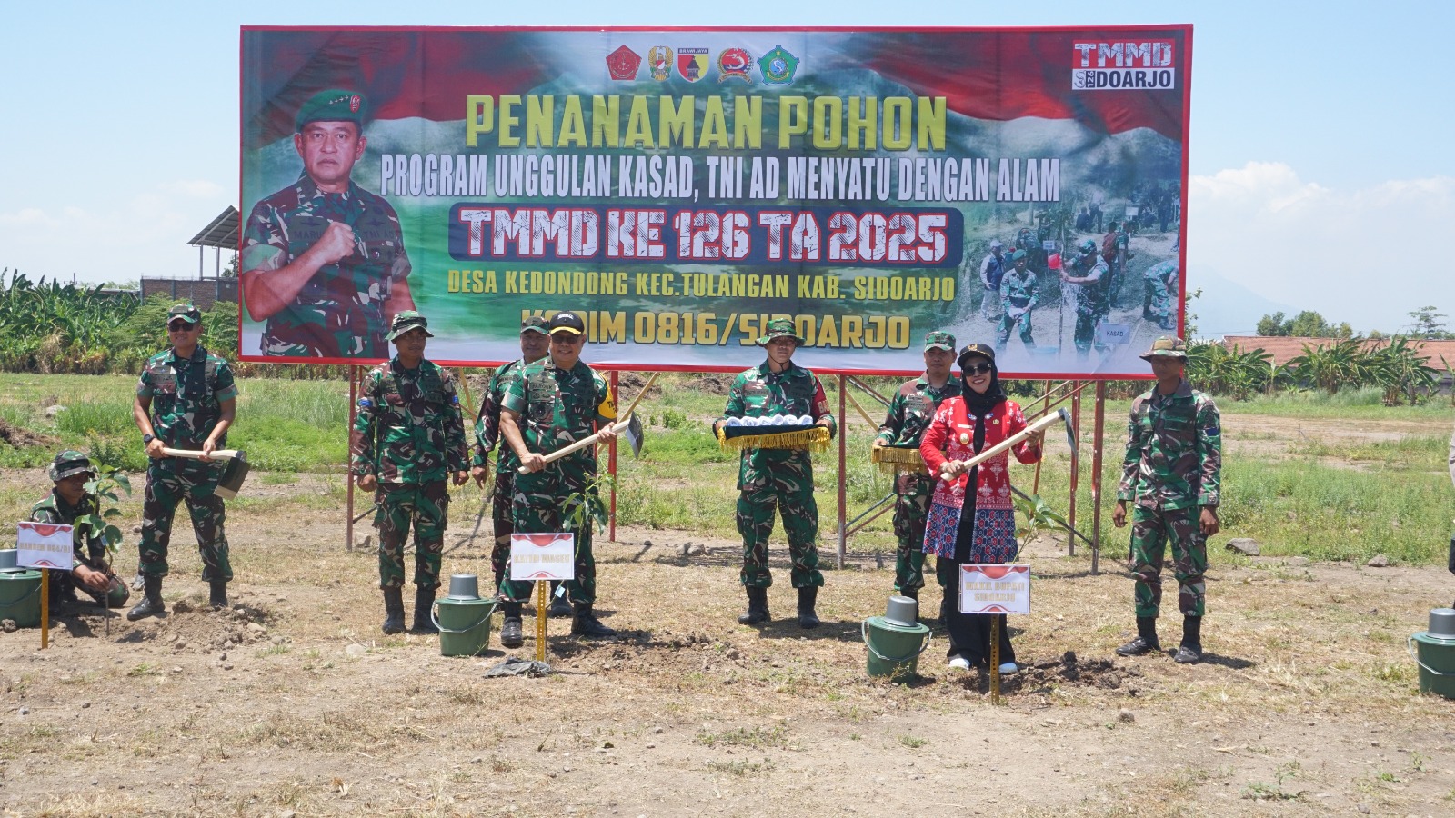 Wakil Bupati Sidoarjo Sambut Kunjungan Tim Wasev TMMD Ke-126