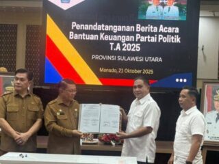Pemprov Sulut Salurkan Dana Hibah Parpol