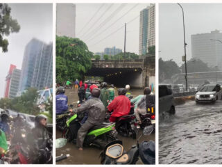 Jakarta Diguyur Hujan Deras Sejak Siang, Kawasan Cawang Terendam Banjir dan Macet Panjang