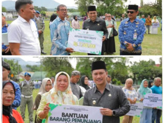 Wali Kota dan Wakil Wali Kota Kotamobagu Serahkan Bantuan bagi Pelaku UMKM