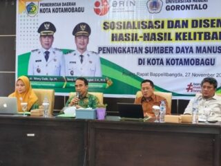 Bappelitbangda Kotamobagu Gelar Sosialisasi Hasil Kelitbangan Penguatan SDM Unggul