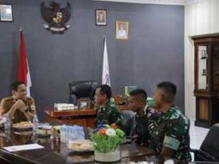 Wali Kota Kotamobagu Terima Audiensi Danyonif TP 868 Bantong Sakti