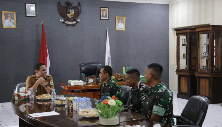 Wali Kota Kotamobagu Terima Audiensi Danyonif TP 868 Bantong Sakti